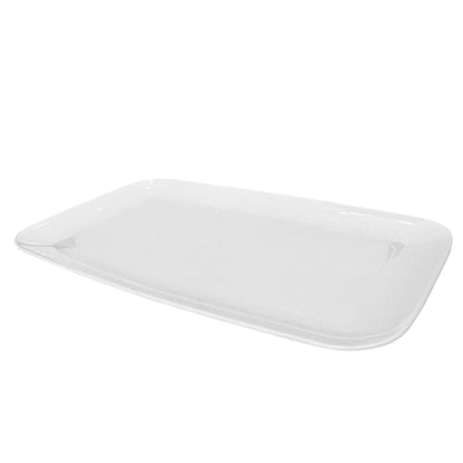 Bandeja Rectangular Para Servir Lillian / 18" x 11.2" / 2 Piezas / Blanca