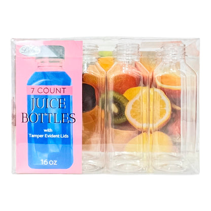 Botellas Plásticas / Lillian / Para Jugo / 7 Piezas / 16 oz