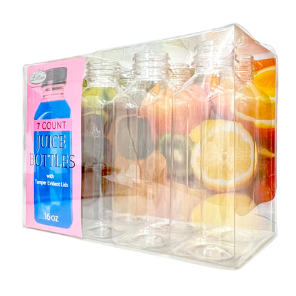 Botellas Plásticas / Lillian / Para Jugo / 7 Piezas / 16 oz
