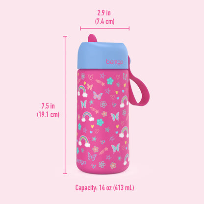 Botella Térmica Bentgo / 14 Onzas / Estampado Mariposa