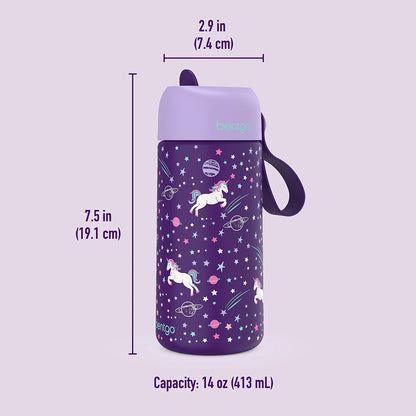 Botella Térmica Bentgo / 14 Onzas / Violeta Unicornio