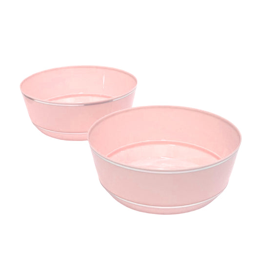 Bowl / Elegance Party / 14 oz / Blush & Silver / 10 Piezas