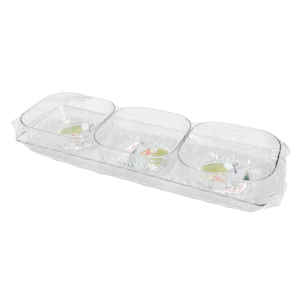 Set de bowls plásticos para dip Home Elegance de 4 piezas.