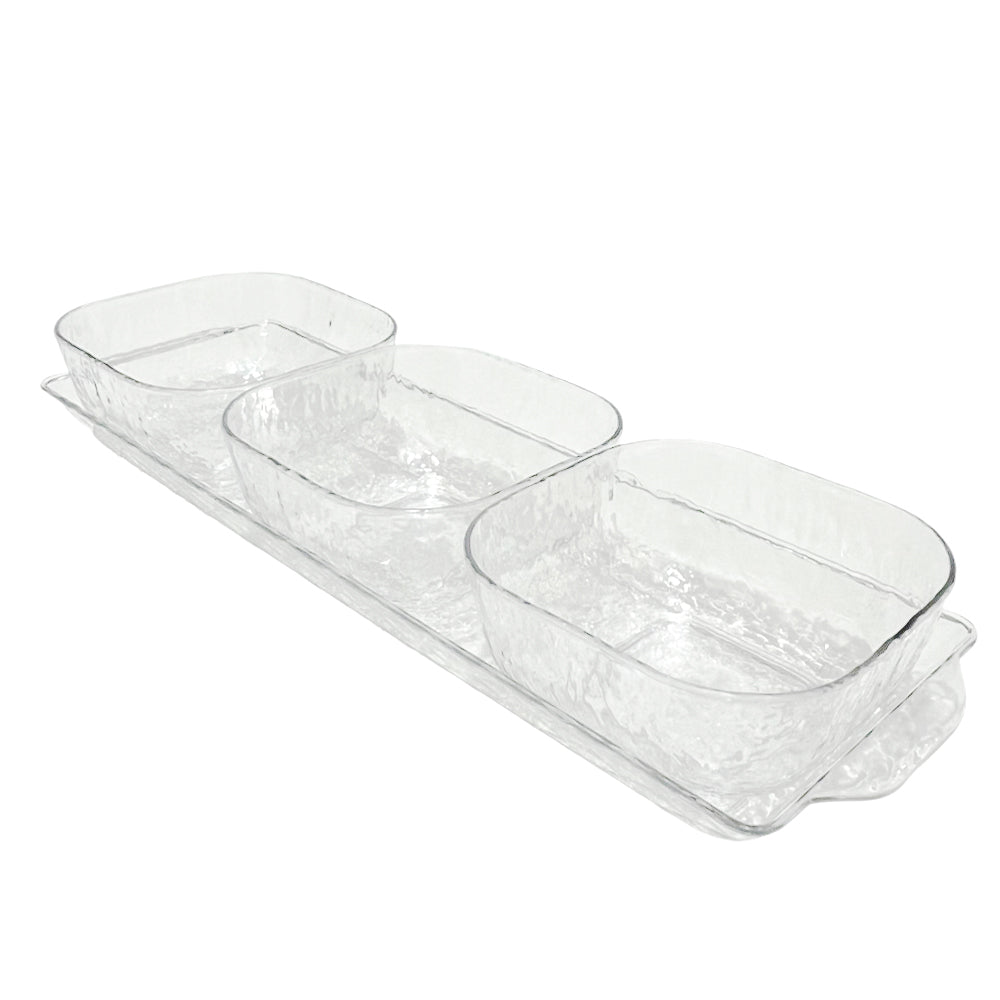 Set de bowls plásticos para dip Home Elegance de 4 piezas.