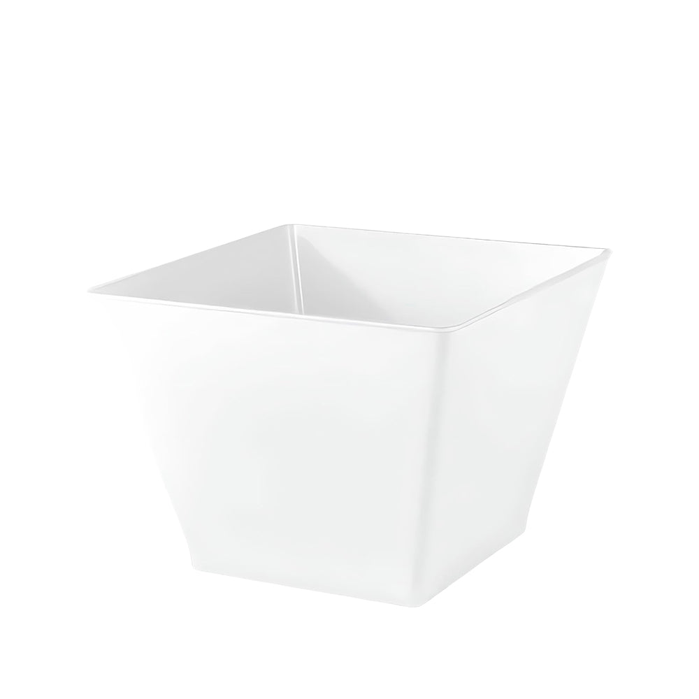 Bowl Plástico Cuadrado Blanco / 20 Piezas / 8 oz / Lillian