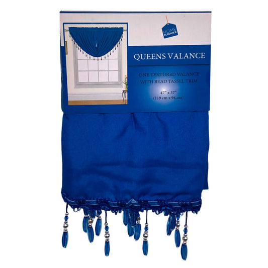 Cenefa Home Elegance Queens Con Rod Pocket 47" x 37" - Turquesa azulado