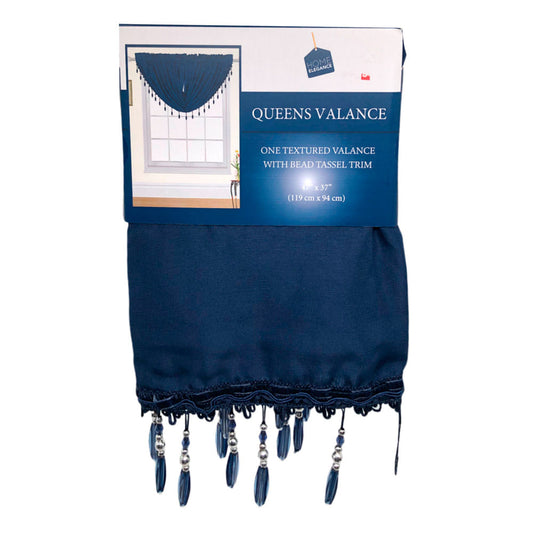 Cenefa Home Elegance Queens Con Rod Pocket 47" x 37" - Azul