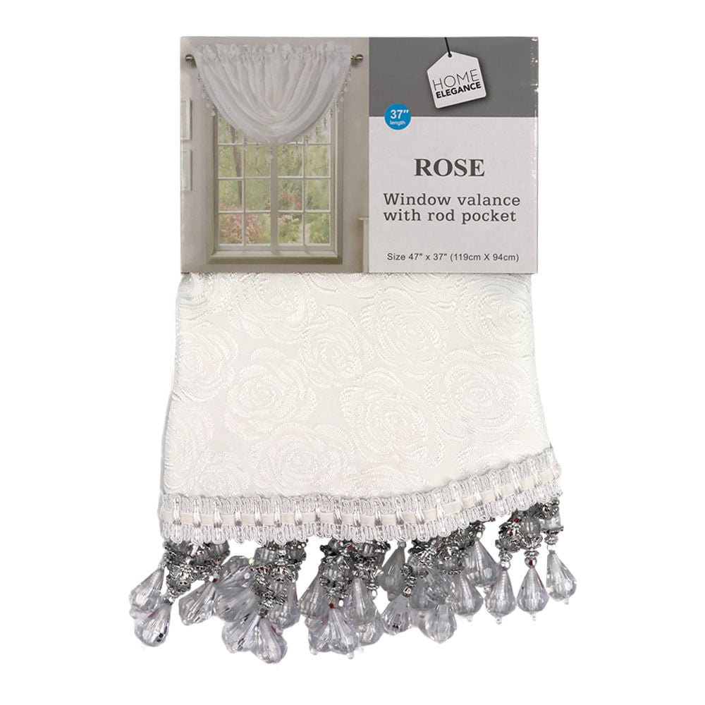 Cenefa Home Elegance Rose 47" x 37" - Blanco