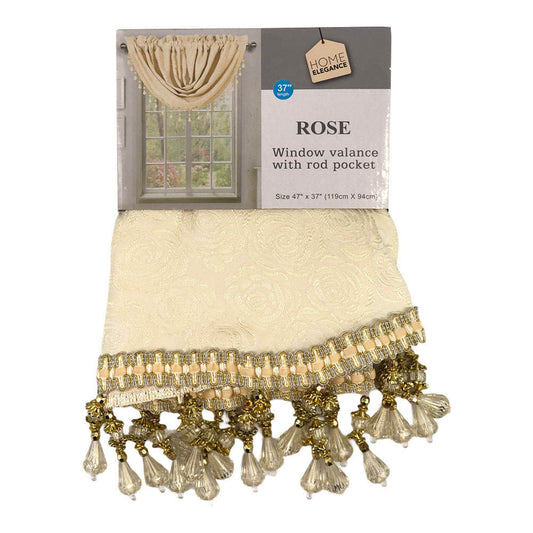Cenefa Home Elegance Rose 47" x 37" - Beige