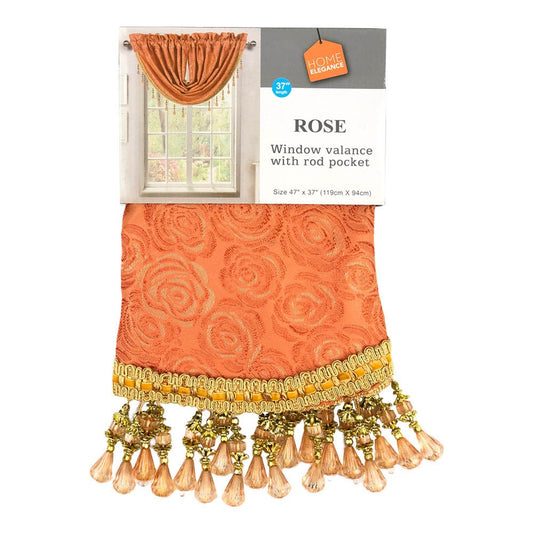 Cenefa Home Elegance Rose 47" x 37" - Naranja