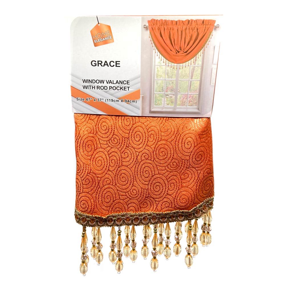Cenefa Home Elegance Grace 47" x 37" - Naranja