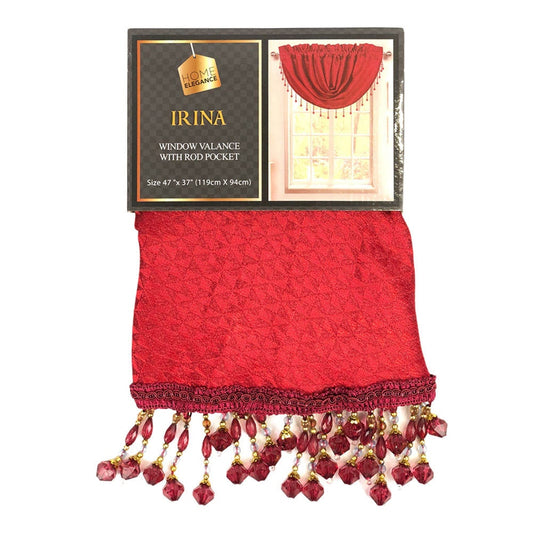 Cenefa Home Elegance Irina 47" x 37" - Rojo