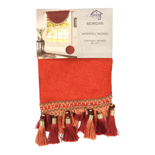 Cenefa Luxury Morgan Rod Pocked 48" x 37" - Rojo