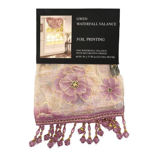 Cenefa Luxury Gwen Rod Pocket 48" x 37" - Lila