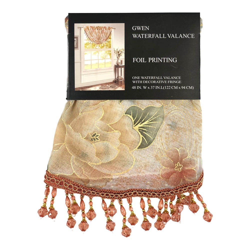 Cenefa Luxury Gwen Rod Pocket 48" x 37" - Chocolate claro