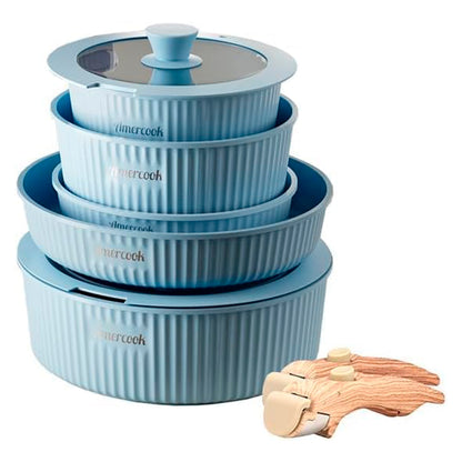 Juego De Ollas De Cocina Antiadherente 9 Piezas Amercook - Home Elegance