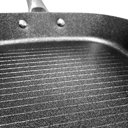 Sartén 28 CM Grill Antiadherente Negro Kitchen Star - Home Elegance