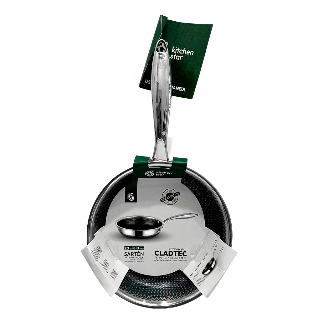 Sartén 20 CM Antiadherente Acero Inoxidable Kitchen Star - Home Elegance