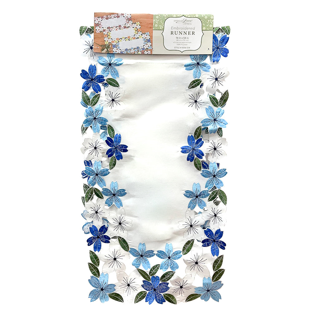 Camino de Mesa American Linen - Bordado - 40 x 137 cm