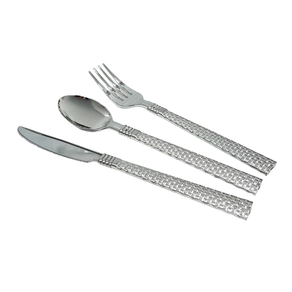 Cubiertos reutilizables Silver 36 piezas Lillian