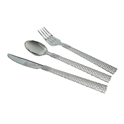 Cubiertos reutilizables Silver 36 piezas Lillian