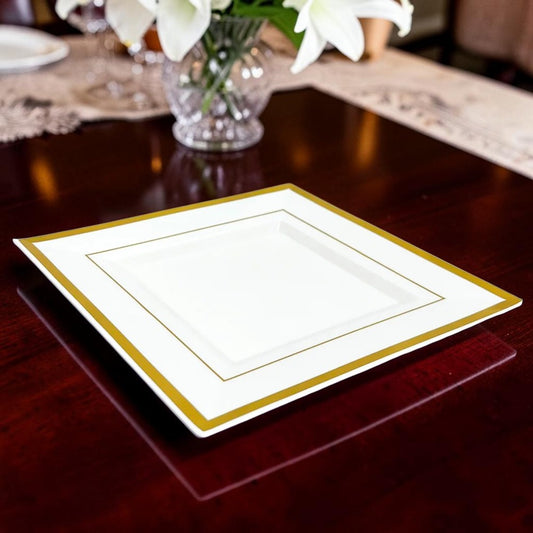 Plato Desechable Home Elegance - Cuadrado - 18 cm - 10 Piezas