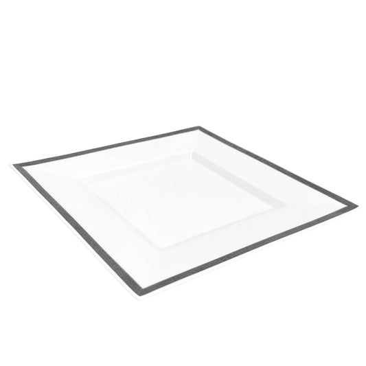 Platos plásticos Silver de 7 pulgadas Home Elegance