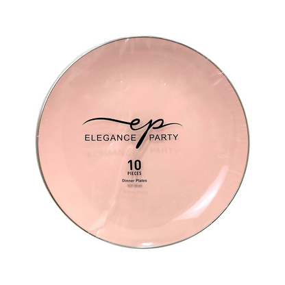 Plato llano Blush/Silver de 7.5 pulgadas Elegance Party