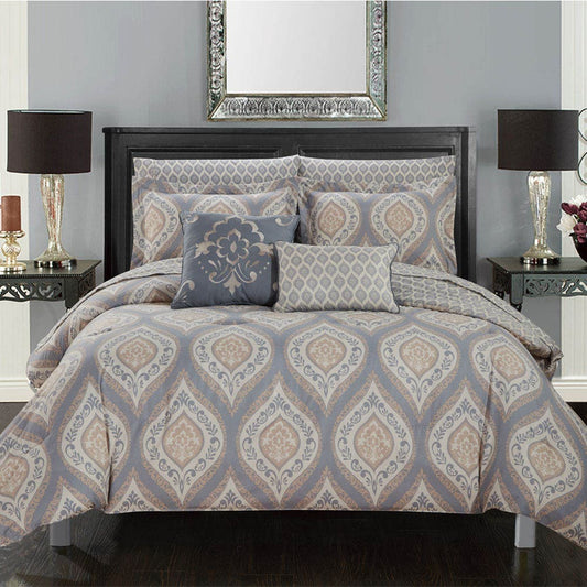 Comforter Rt Designer Bethpage Reversible 9 Piezas - QUEEN