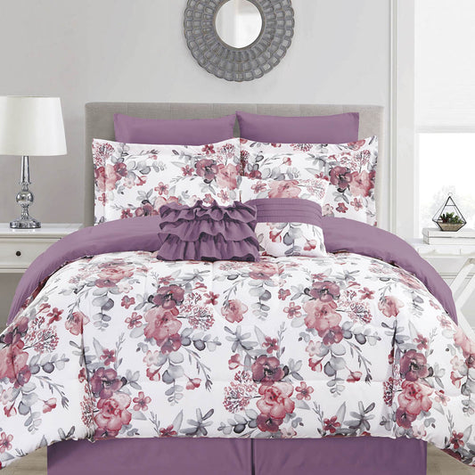 Comforter Home Accents Estampado Floral de 5 Piezas - King