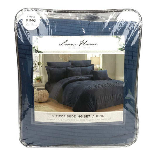 Comforter Crest Home Lorna Azul Marino - KING