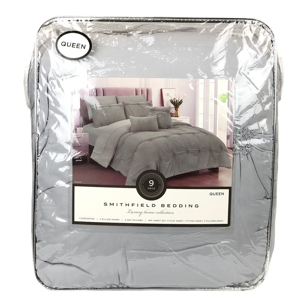 Comforter Crest Home Kenwood Gris Claro - Queen