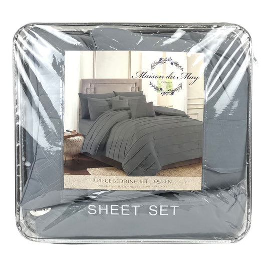 Comforter Crest Home Monique Gris - Queen