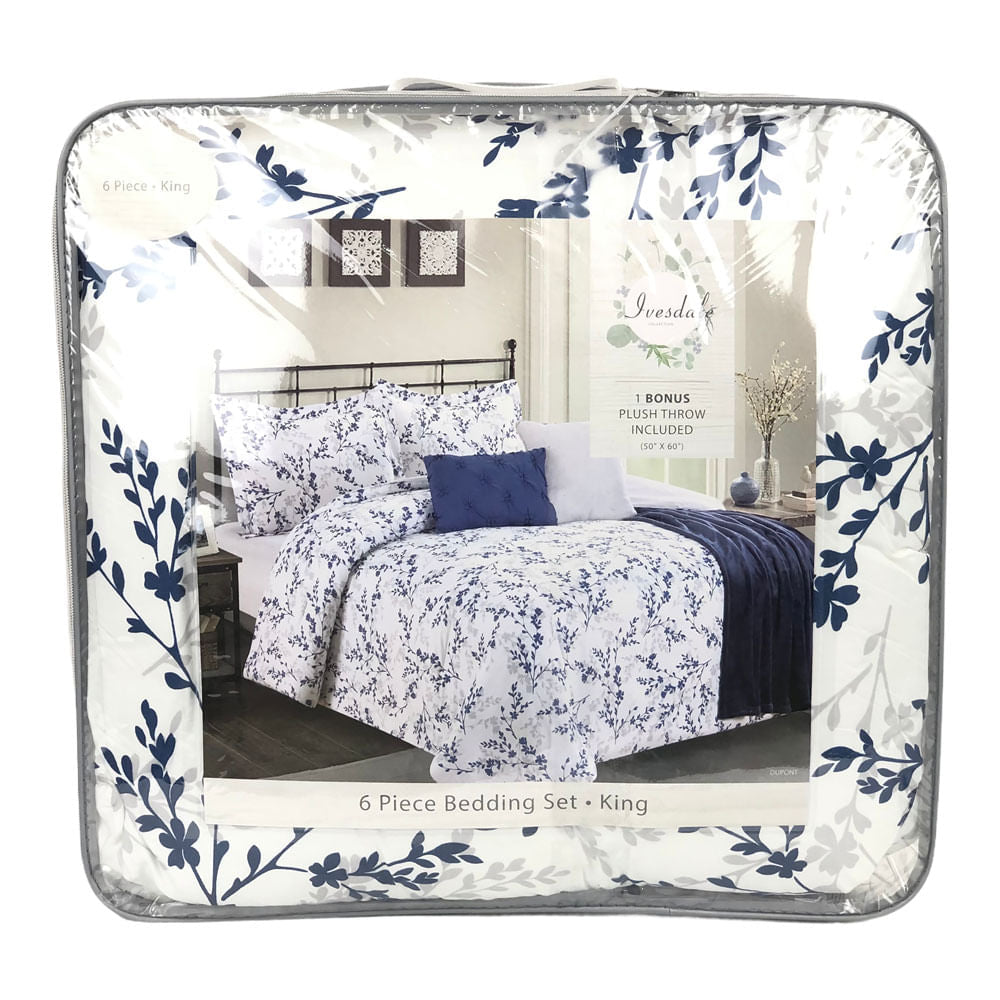 Comforter Crest Home Dupont Azul - King