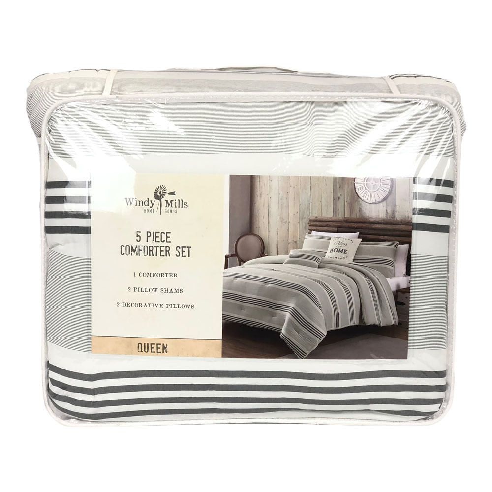 Comforter Sl Home Fashion 5 Piezas Marfil - Queen