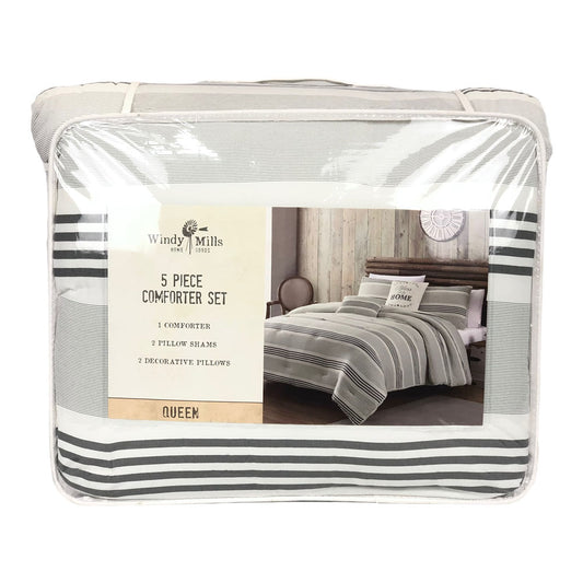 Comforter Sl Home Fashion 5 Piezas Marfil - Queen