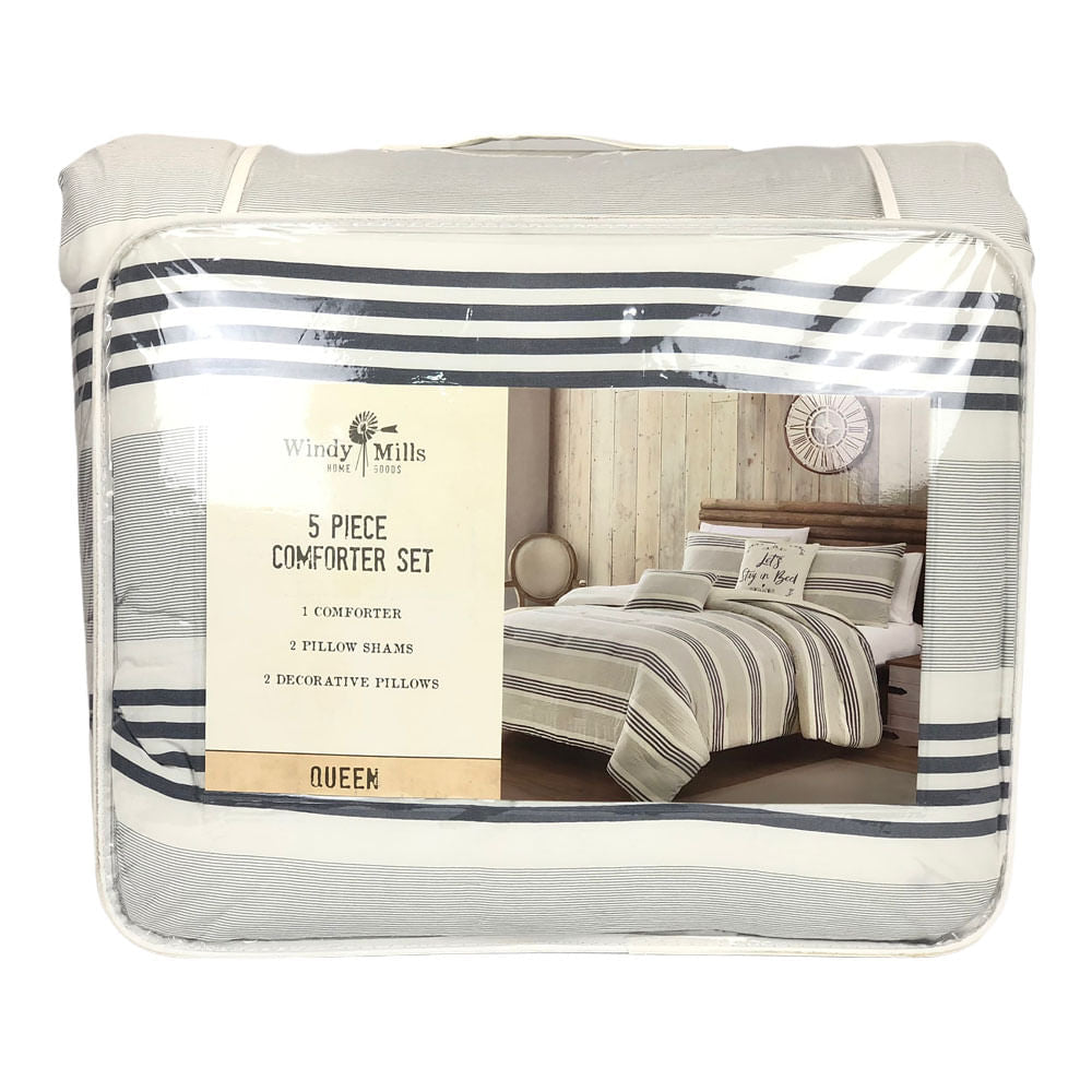 Comforter Sl Home Fashion 5 Piezas Azul - Queen