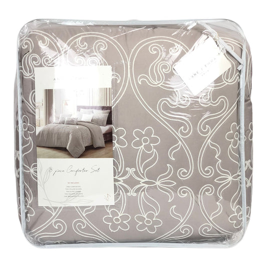 Comforter Sl Home Fashion Marcelle 8 Piezas Beige Oscuro - King