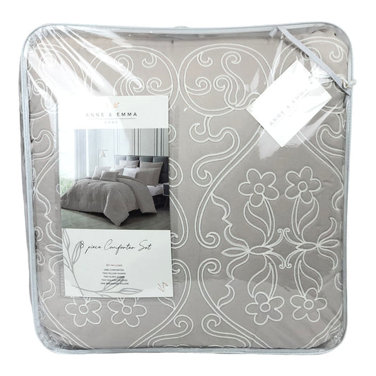 Comforter Sl Home Fashion Marcelle 8 Piezas Chocolate claro - King