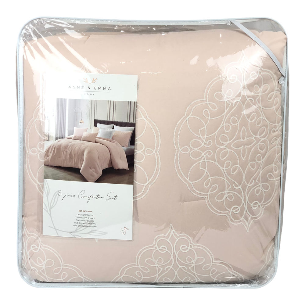 Comforter Sl Home Fashion Reese 8 Piezas Trigo - King
