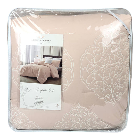 Comforter Sl Home Fashion Reese 8 Piezas Trigo - King