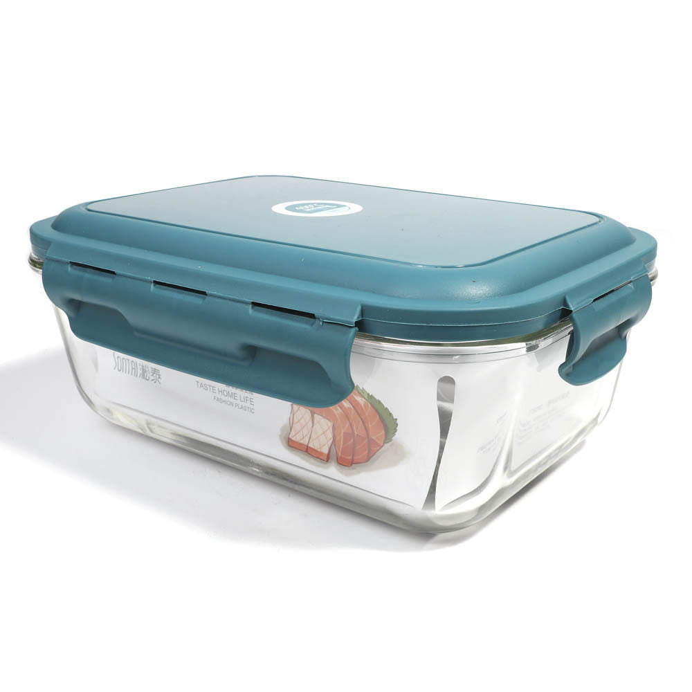 Envase de Vidrio Home Elegance Con Tapa Rectangular 1700 ml - Surtido