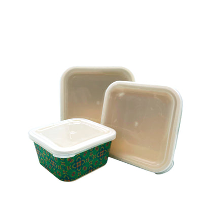 Envase Cuadrado de Bamboo Silver One Set 3 Piezas - Surtido