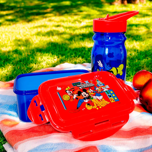 Envase Plástico de 600 Ml Mickey Mouse / Con Botella