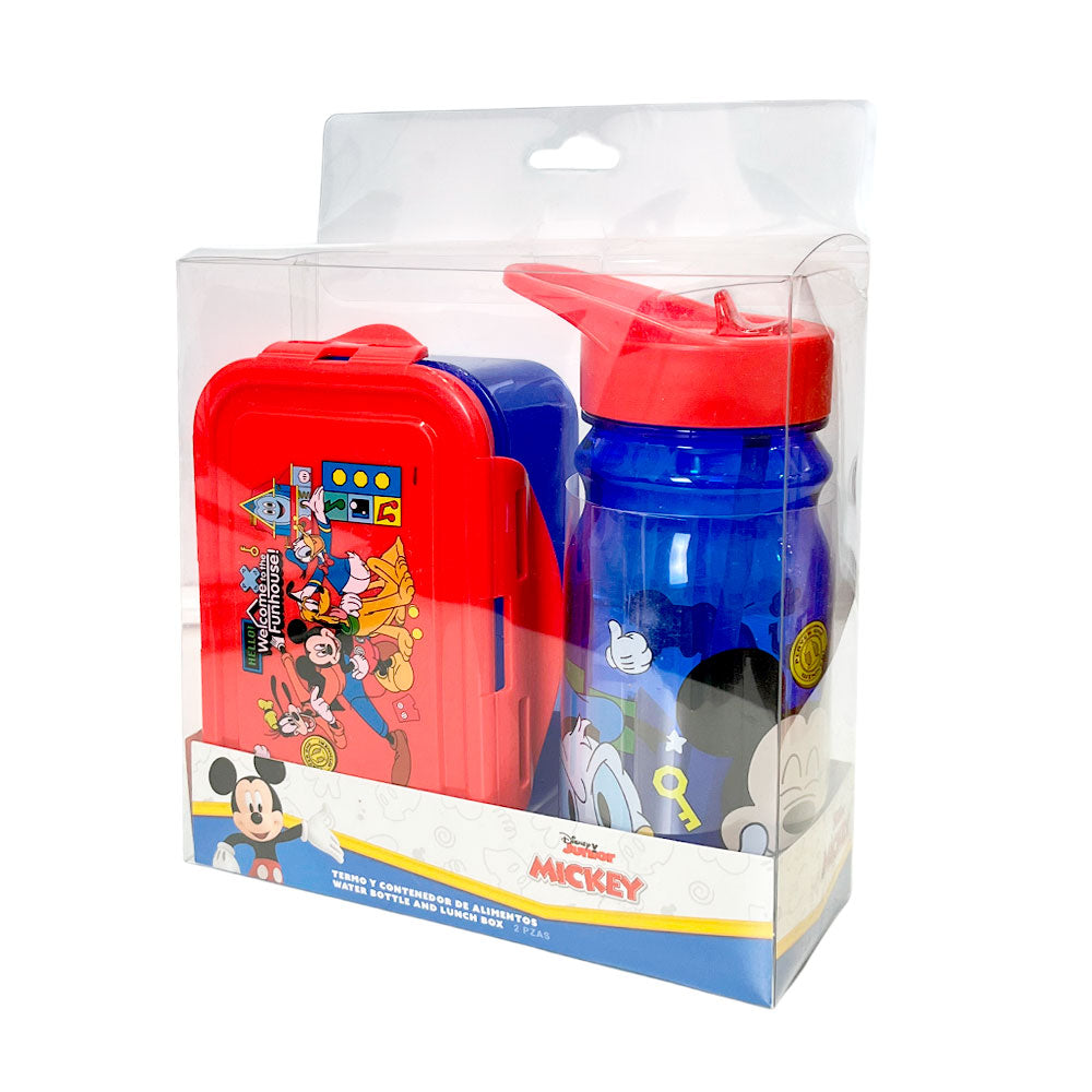 Envase Plástico de 600 Ml Mickey Mouse / Con Botella