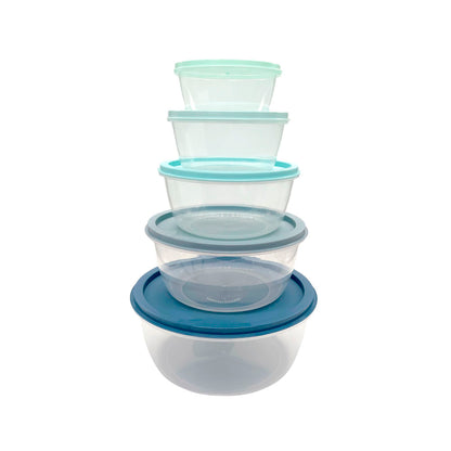 Envases Plástico Redondo Home Elegance / 5 Piezas / Surtido