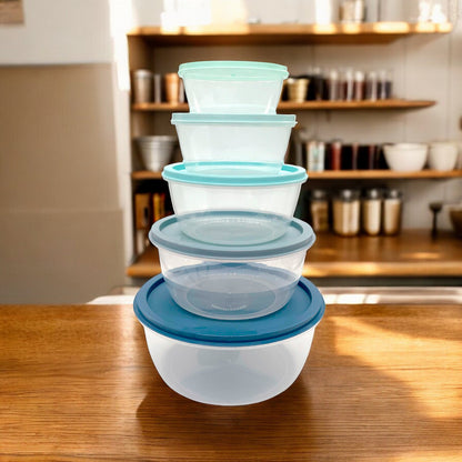 Envases Plástico Redondo Home Elegance / 5 Piezas / Surtido