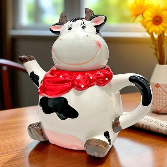 Tetera De Cerámica Diseño De Vaca