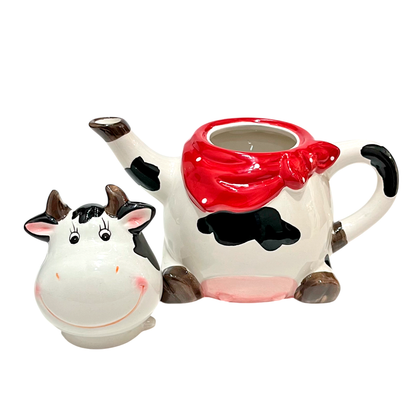 Tetera De Cerámica Diseño De Vaca
