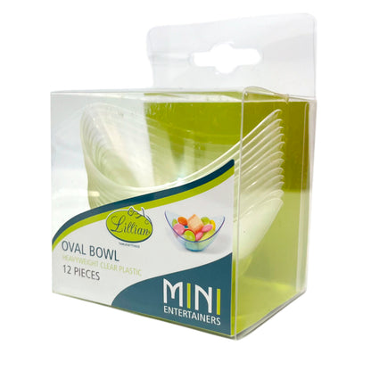 Bowls Desechables Lillian de 1.5 oz Ovalado de 12 Piezas